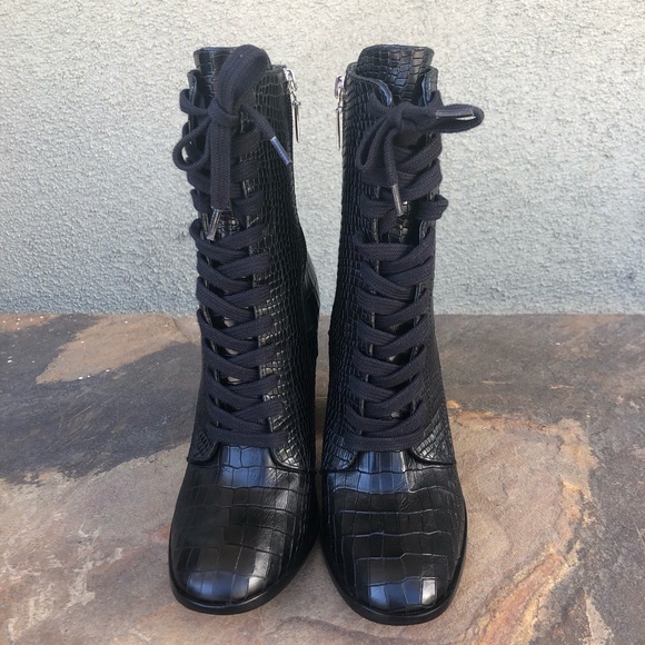 Schutz Leysi Croc Embossed bootie - Picture 4 of 10